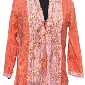 J. Crew Coral Tunic Top Blouse